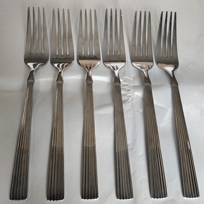 Martha Stewart Essentials MSE Stainless Dinner Forks Set Of 6 Forks 