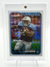 2024 Topps Chrome Eddie George #189 White Geometric Refractor #1/15 Tenn. Titans