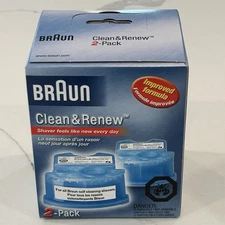 Braun Clean & Renew Cartridge 2-Pack Shaver Cleaner NEW 2 X 170ml