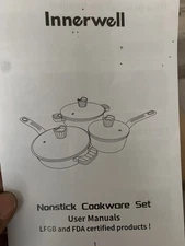 Inner Well Nonstick Cookwear 3 pc Set BRAND NEW WITH BOX TEAL COLOR UNUSED 