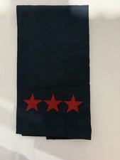Navy Blue with Red Stars Decorative  Kitchen Towel NWOT