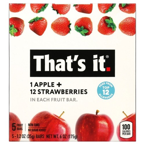 That's it. 100% Natural Gluten-Free Soft & Chewy 1.2 oz , 5 Count Box - Picture 4 of 6
