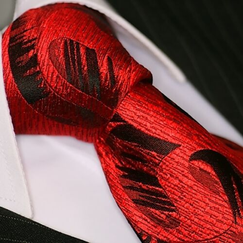 Krawatte Krawatten Schlips Binder de Luxe Tie cravate 101 Rot Paisley - Bild 1 von 3