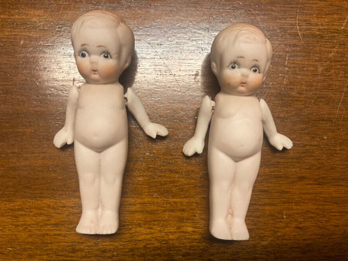 Vintage Vantine's Oriental Store Kewpie Style Bisque Dolls Original Box & Note - Picture 5 of 15