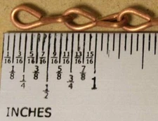 16g Copper Jack Chain for Stained Glass - (2) Feet