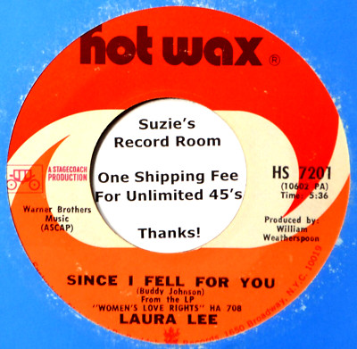 Laura Lee Since I Fell for You / I Don't Want Nothing Old - Soul 45 7'' Vinyl