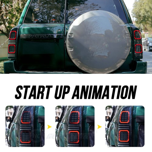 HCmotion LED Tail Lights For Nissan Patrol 5th Gen 2005-2016 DRL Animation - Foto 7 di 13