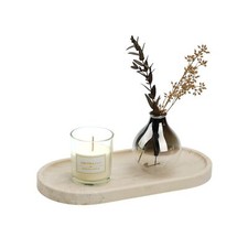 Italian Natural Travertine Tray, 12" Vanity Decorative Tray for Countertop Or...