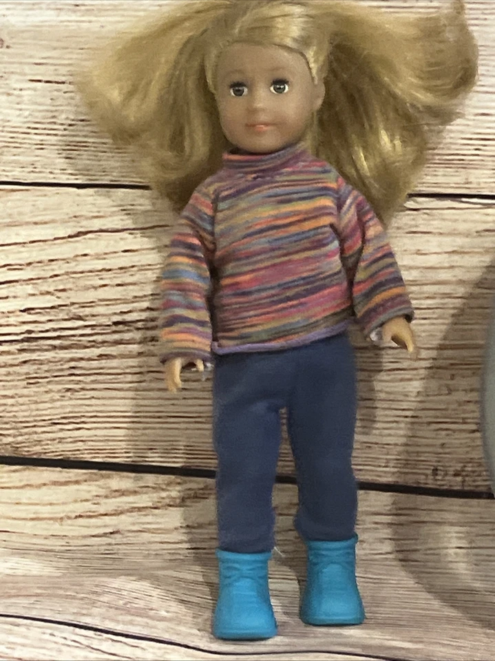 Lot Of 2 Lori Mini Fashion Dolls 6” W/ Egg Chair Blonde & Red Hair - Image 2 of 4