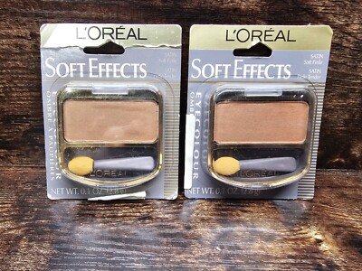 Loreal Soft Effects Satin Eyecolour .1 Oz Lot Of 2 Discontinued 