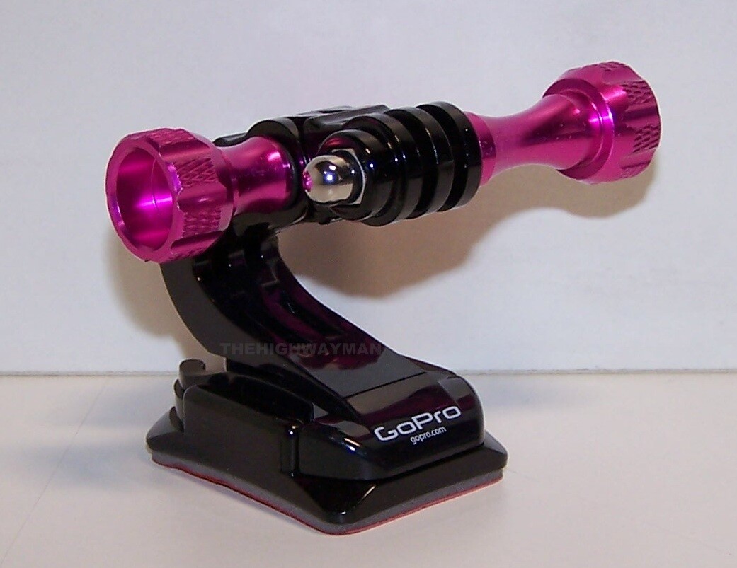 Gopro Hero 9/8/7/6/5/4/3/2 and 3+Plus Helmet Front Mount Pink aluminum screws-image