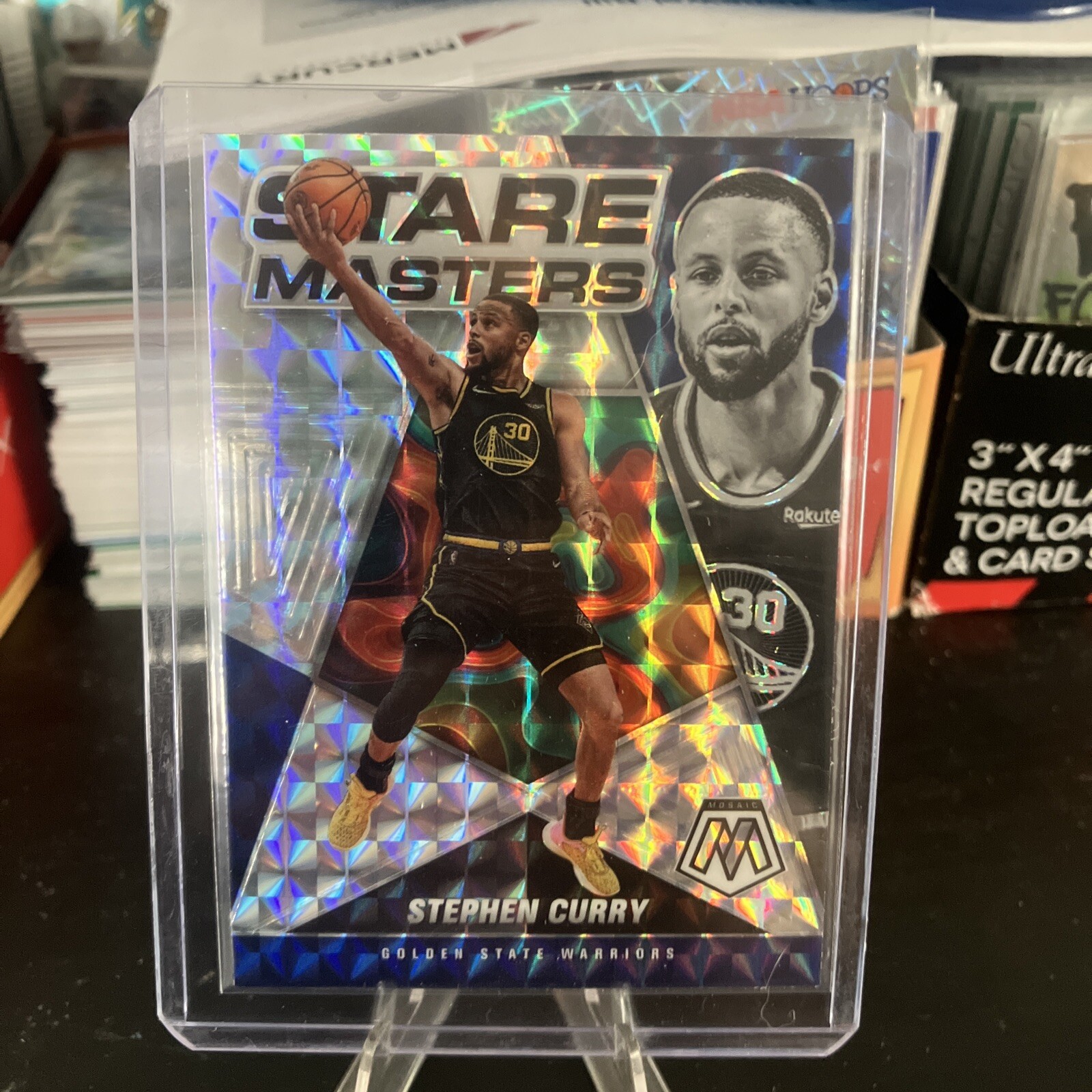 STEPHEN CURRY 2021 MOSAIC STARE MASTERS PRIZM SILVER WARRIORS 🔥🐐