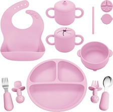Silicone Baby Feeding Set, Baby Led Weaning Supplies, Eating Essentials Utensils