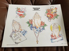 Vintage Tattoo flash art sheet tattoo seen Da Bronx lot 75 