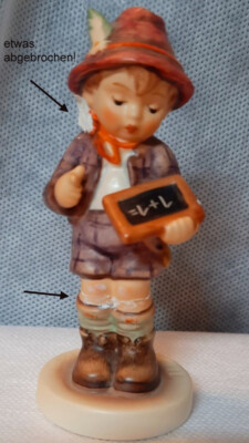 Hummel Goebel Figur Junge eins und eins 556 von 1993 Junge mit Tafel