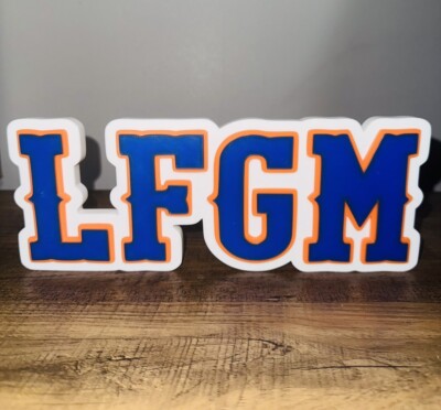 Let s F Go Mets 3D Logo Sign Self Standing Display Shelf Art New York Juan Soto