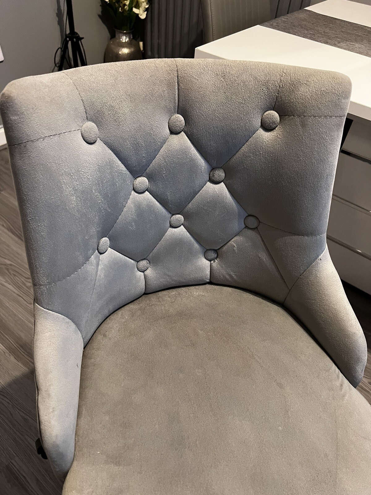 Swivel Computer Desk Chair Velvet Office Knocker Back Adjustable Lift