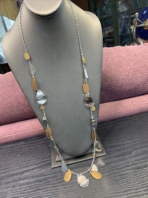 Women s Ladies Necklace Brass Chrome  Charm Cha Cha Long Sweater Style 30 
