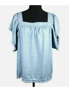vince frayed flutter camuto sleeve womens short light