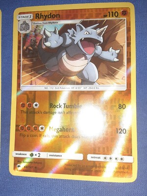 POKEMON REVERSE HOLO RHYDON 66/147