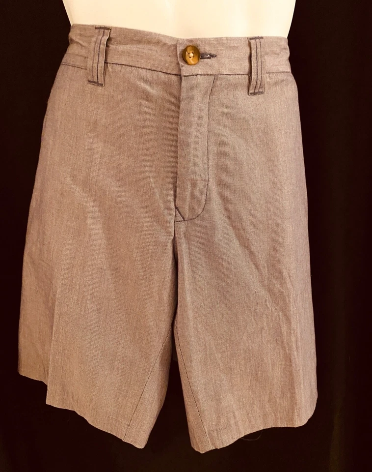 TOMMY HILFIGER - Bermudas de Golf Azul Gris Clásicas Informales Talla 36 NUEVAS SIN ETIQUETAS