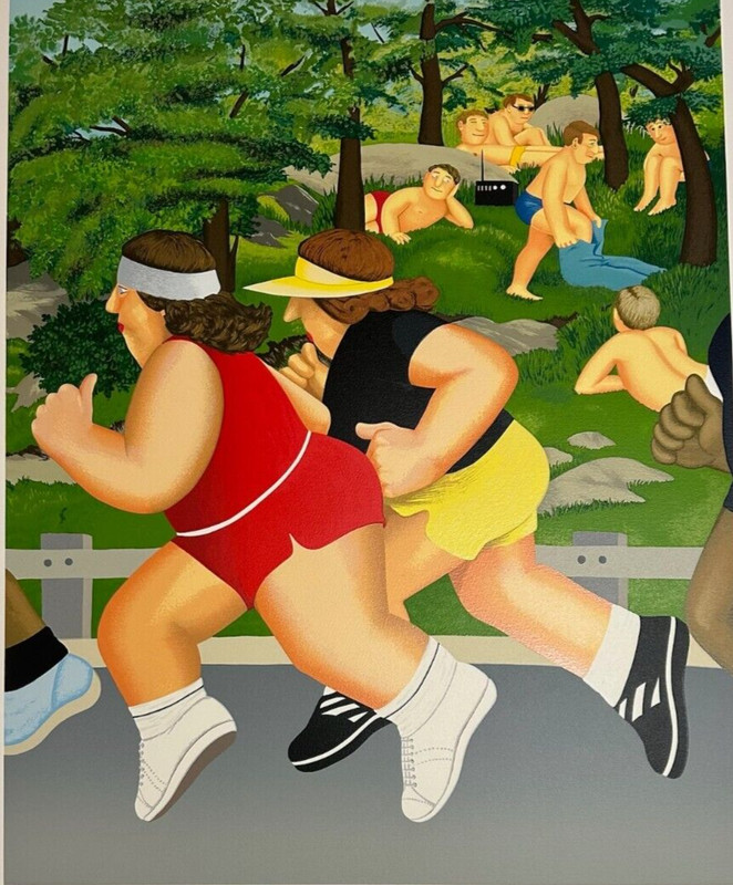 BERYL COOK  "Women Running" Large Original Serigraph  XV/XXVII signed/titled/AP