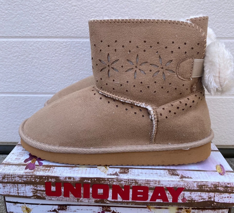 Желтовато-коричневые сапоги для девочек Unionbay Shannon-G размер 4 USS4 - Изображение 4 из 4