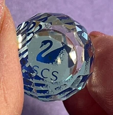Vintage Swarovski SCS Faceted Round Dealer Store Advertising Paperweight
