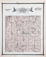 1920  JACKSON Township  IOWA Plat Map CRAWFORD COUNTY  (15x12) ORIGINAL