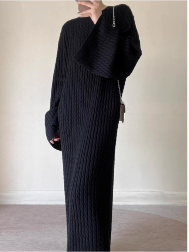 Toteme Women's Cable-knit Wool Maxi Dress | eBay