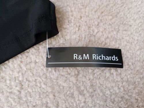 R & M Richards Ruffle Open Front Cropped Bolero Jacket Black Women's Large - Picture 3 of 4