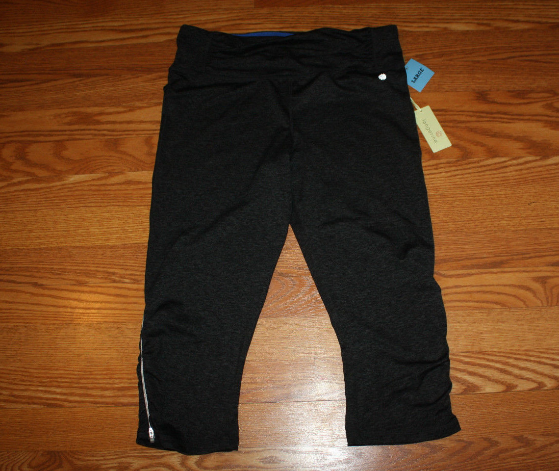 NWT Womens TANGERINE Brand Heathered Black Cobalt Active Exercise