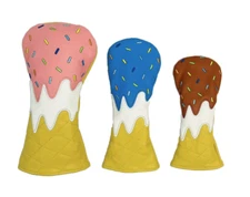 NEW Sportz Drip 3 Piece Set Ice Cream Golf Club Head Wood Covers
