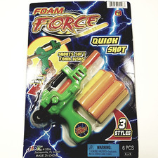 Foam Force Quick Shot Foam Blaster Toy Dart Gun With 4 Soft Foam Darts