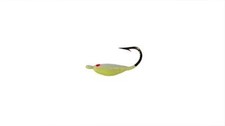 Jon's Ice Jigs Custom Painted, Moon Style (12 ct) Size 10, Chartr/Glow #JIJCH10