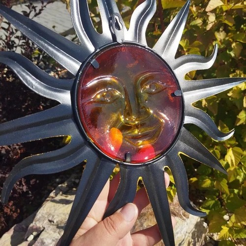 Metal Sun Face Wall Decor With Glass For Home And Garden Outdoor Decoration Ebay Metal Sun Face Wall Decor With Glass For Home And Garden Outdoor Decoration Ebay