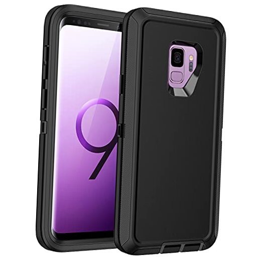 for Galaxy S9 Case,Shockproof 3-Layer Full Body Protection [Without All Black