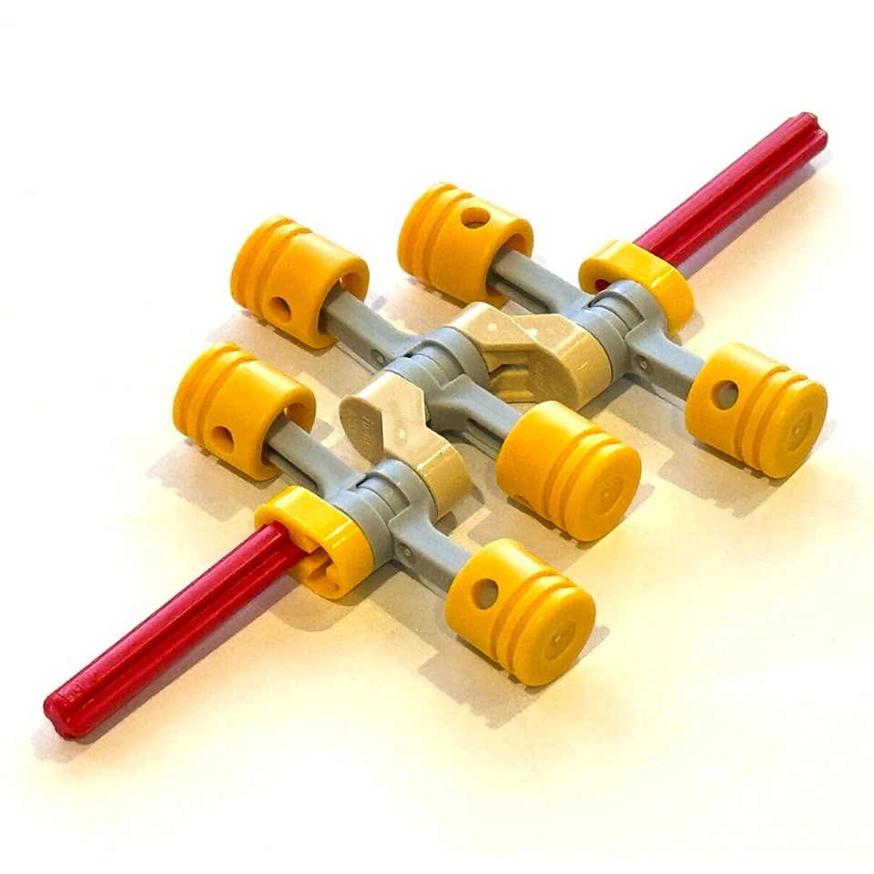 Lego Technic Bricks V6 Engine Clear Blocks Pistons Cylinder Valve Crankshaft NEW - Image 3 of 4