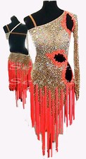 L2020 womenCocktail Latin/ Rhythm Salsa Competition dance dress uk 12 US 10