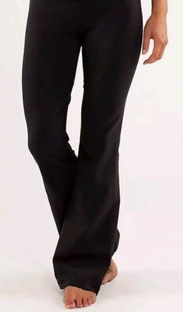 LULULEMON GROOVE PANT (Regular)Black / QUILT 07 SZ 6 REVERSIBLE 98