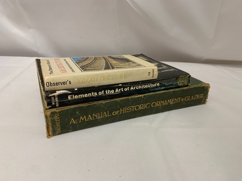 3x Vintage Architecture Books Elements of the Art Manual Historic Ornament Glaze - Picture 3 of 6