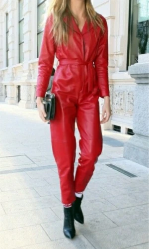 Baby perler Perpetual Women Real Leather Catsuit Red leather Jumpsuit High Waist Leather Overall dress | eBay Baby perler Perpetual Women Real Leather Catsuit Red leather Jumpsuit High Waist Leather Overall dress | eBay