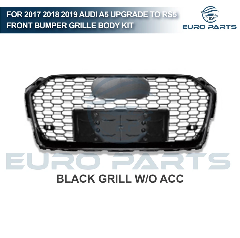 Kit de parachoques delantero con rejilla Fit 2017 2018 2019 Audi A5 Facelift a RS5 Style Foto 3 de 4