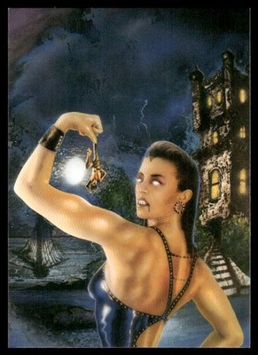 Raw Pain Woman Flexing 1995 Fantasy JK Potter Card #74 (NM)