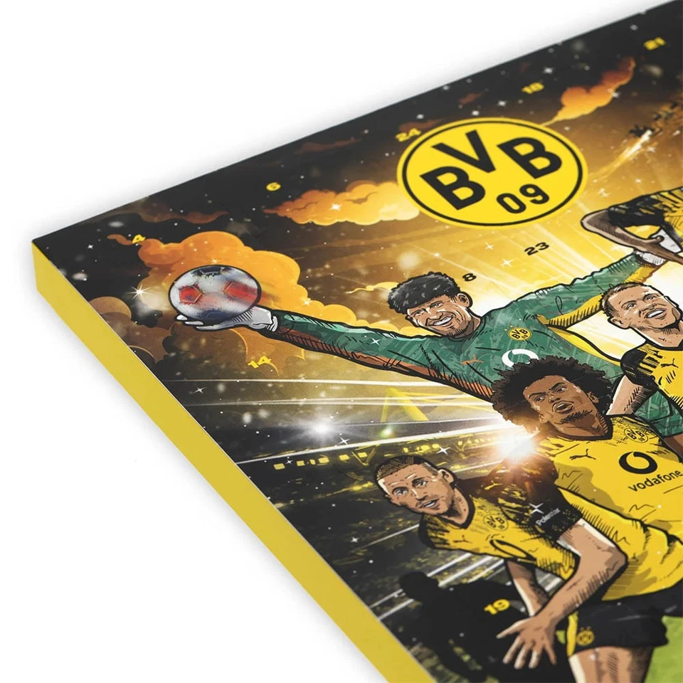 BVB Adventskalender 2025 Comic Schokolade Autogrammkarten BVB Fanartikel Shop - Bild 2 von 4