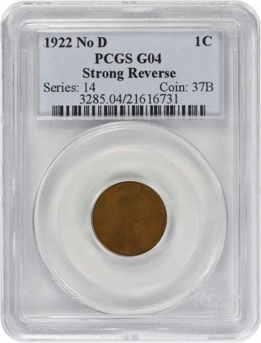 1922-PL Lincoln Cent Strong Reverse No D G04 PCGS