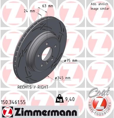 Zimmermann 150.3461.55 Brake Disc for BMW
