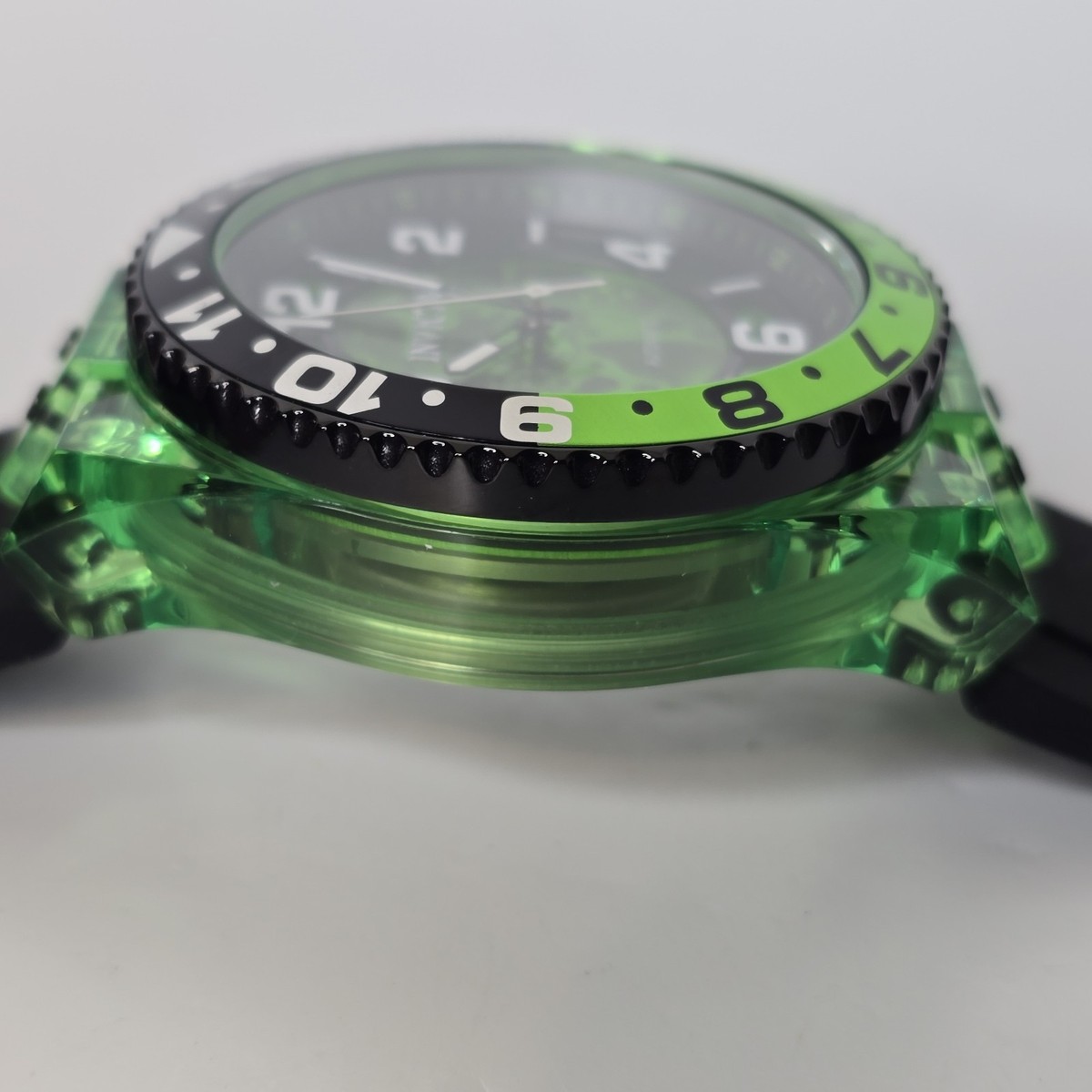 Invicta Speedway Automatic Skeleton Green Dial Sprite Bezel Men's