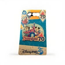 Disneyland 70th Anniversary Mickey & Minnie Castle Pin