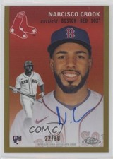 2023 Chrome Platinum Anniversary Gold Refractor 22/50 Narciso Crook Auto 0j9t